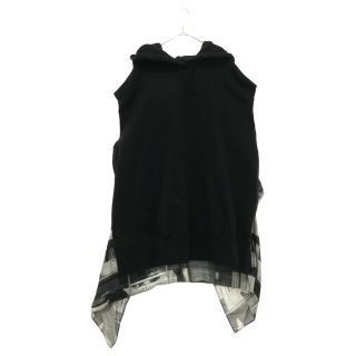 MM6 Maison Margiela エムエムシックスメゾンマルジェラ 13SS ノースリーブ ロング プルオーバーパーカー ブラック S32CT0434