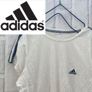 アディダス(adidas)の【USED】adidas アディダス Tシャツ 半袖 スリーライン ワンポイント(Tシャツ/カットソー(半袖/袖なし))