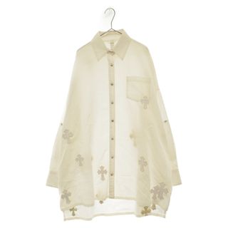 クロムハーツ(Chrome Hearts)のCHROME HEARTS クロムハーツ MAHAL KITA SHIRT マハルキタ クロスパッチクロスボタン長袖シャツ ホワイト ※タグ欠損(シャツ)