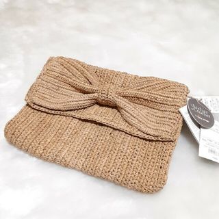 Le Voyage en Panier - 【最終価格】新品 定価8,900円+税 ラフィアリボンストロークラッチバッグ