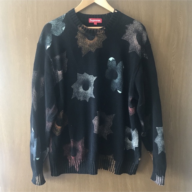 Supreme Nate Lowman sweater シュプリーム　セーター黒サイズ