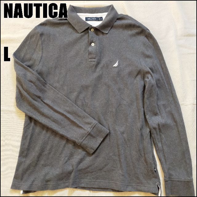NAUTICA(ノーティカ)のノーティカ ポロシャツ L 刺繍ロゴ USA古着 メンズのトップス(ポロシャツ)の商品写真