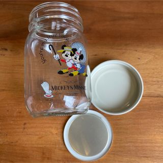 ディズニー(Disney)のミッキー＆ミニー オシャレ 可愛い サラダジャー 保存瓶 ダブルキャップ(容器)
