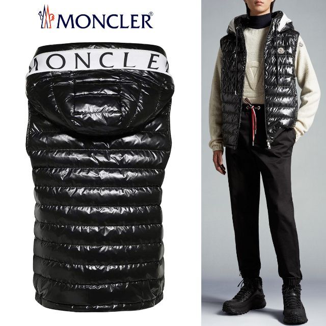 20 MONCLER ブラック AKAISHI ダウンベスト size 4