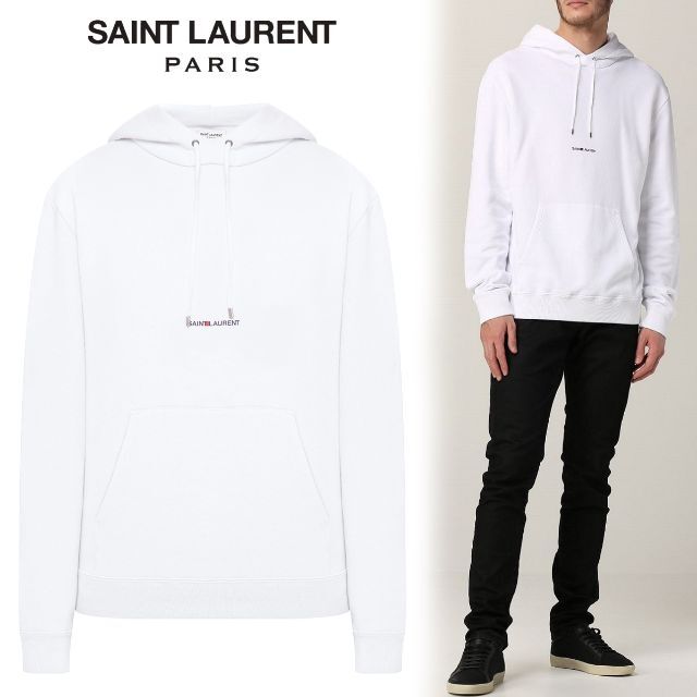 2 SAINT LAURENT PARIS ホワイト パーカー size S