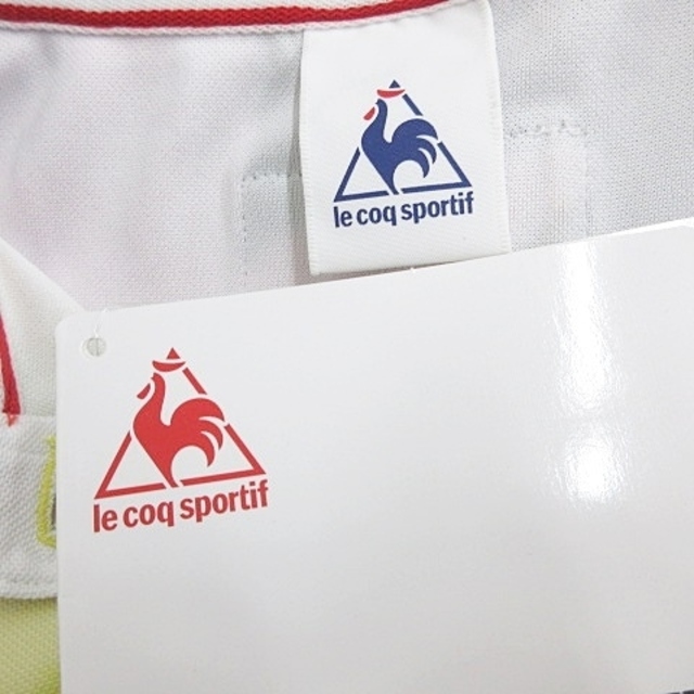 le coq sportif(ルコックスポルティフ)のle coq sportif スポーツウエア ゴルフ ポロシャツ 黒 黄色 O スポーツ/アウトドアのゴルフ(ウエア)の商品写真