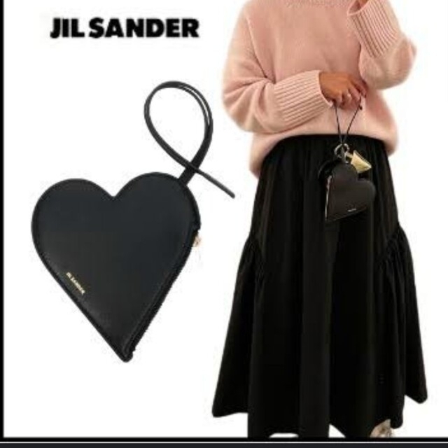 カラーブラック新品未使用 JIL SANDER ジルサンダー　ハート　コインケース