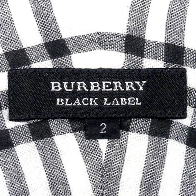 BURBERRY BLACK LABEL(バーバリーブラックレーベル)の廃盤 バーバリー ノバチェックシャツ M メンズ 刺繍 白 長袖 TY2271 メンズのトップス(シャツ)の商品写真