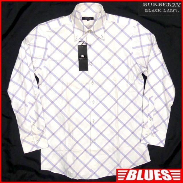 BURBERRY BLACK LABEL(バーバリーブラックレーベル)の未使用 バーバリー 廃盤 シャツ L メンズ 長袖 チェック 白 TY2275 メンズのトップス(シャツ)の商品写真