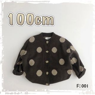 カーディガン  ニット 春ニット 水玉 ドット 韓国子ども服 キッズ 新品(カーディガン)