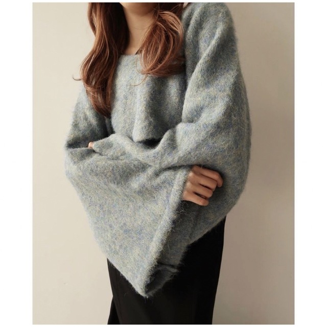 mideal ミックスカラーフレアニットmix color flare knit