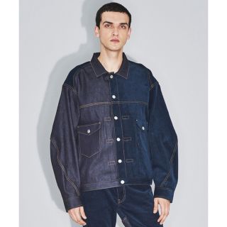 JieDa 20AW switching denim jacket