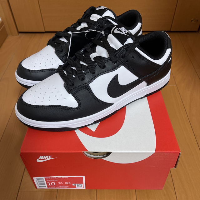 NIKE DUNK LOW RETRO US10(28cm)新品未使用 白黒🐼 大人女性の www