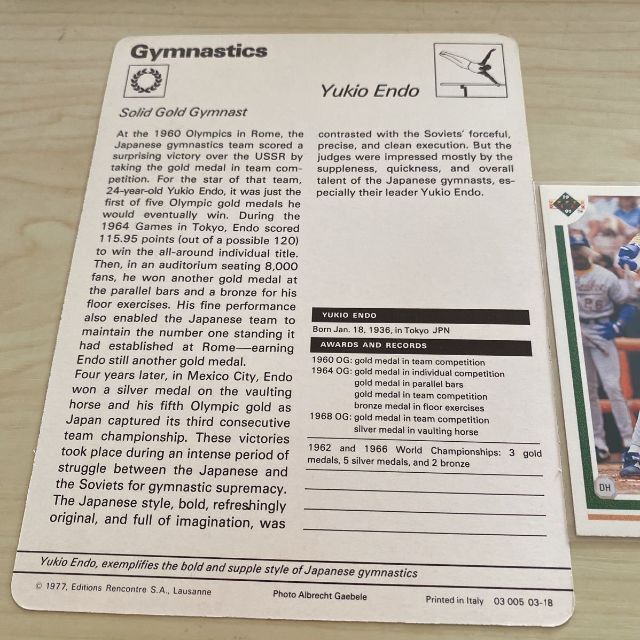 1977-79 SportsCasterCard Gymnastics  エンタメ/ホビーのトレーディングカード(その他)の商品写真