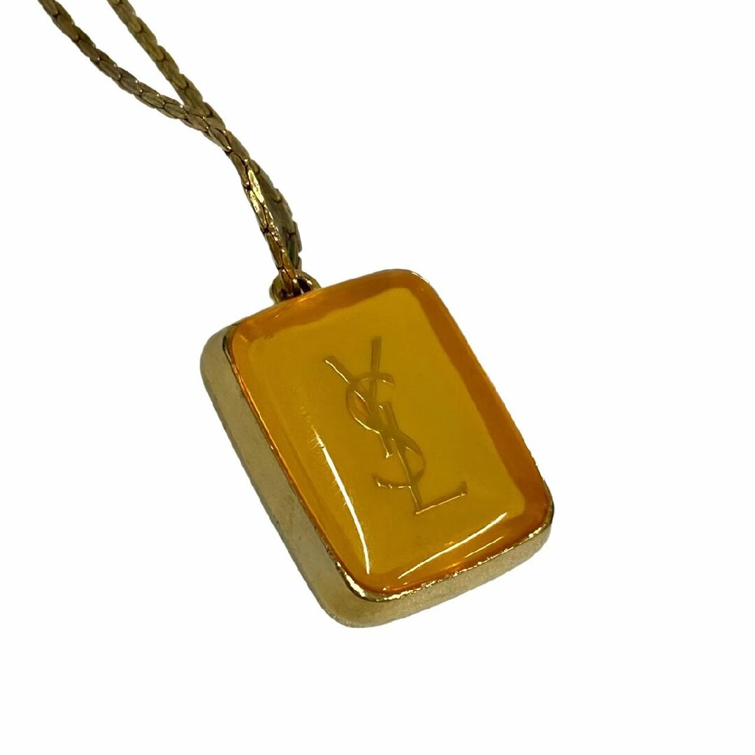 極 美品 希少 Yves Saint Laurent イヴサンローラン ヴィンテージ YSL ロゴ ネックレス ペンダント アクセサリー ゴールド 04229