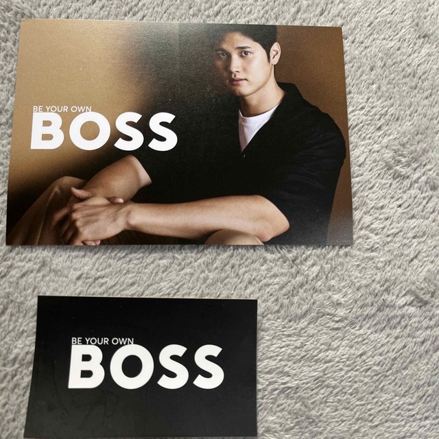 BOSS(ボス)の大谷翔平　BOSS　ポストカード エンタメ/ホビーのタレントグッズ(スポーツ選手)の商品写真