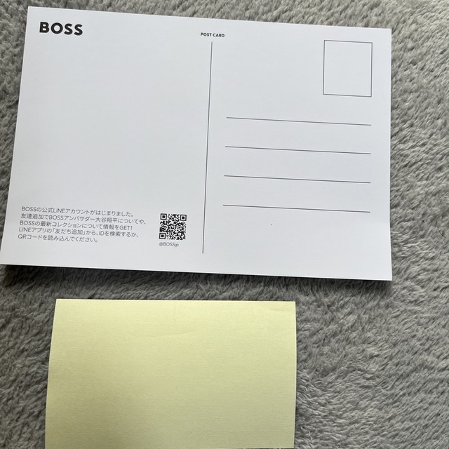 BOSS(ボス)の大谷翔平　BOSS　ポストカード エンタメ/ホビーのタレントグッズ(スポーツ選手)の商品写真