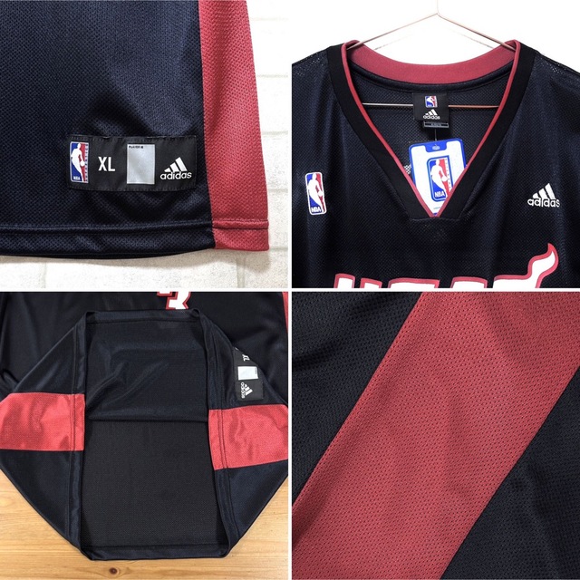 ☆未使用タグ付き☆ adidas NBA マイアミヒート ゲームシャツ ウェイド