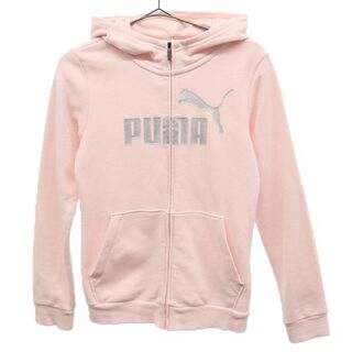 プーマ(PUMA)のプーマ プリント ジップパーカー L/G ピンク PUMA レディース 【中古】  【230313】(パーカー)