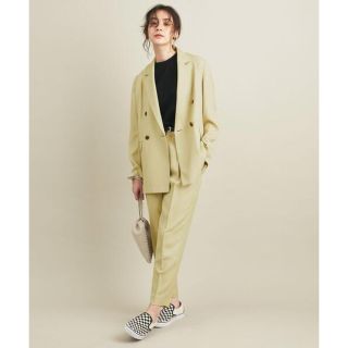 ビューティアンドユースユナイテッドアローズ(BEAUTY&YOUTH UNITED ARROWS)のBY リネンライク ツイルダブルジャケット ツイルタックテーパードパンツ(スーツ)