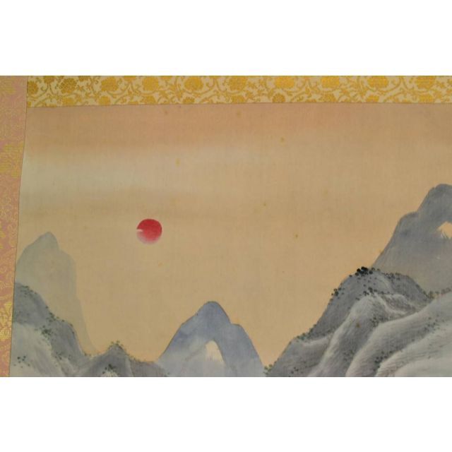 【真作】雲堂/蓬莱山図/掛軸☆宝船☆AB-52 2022年最新入荷 4940円