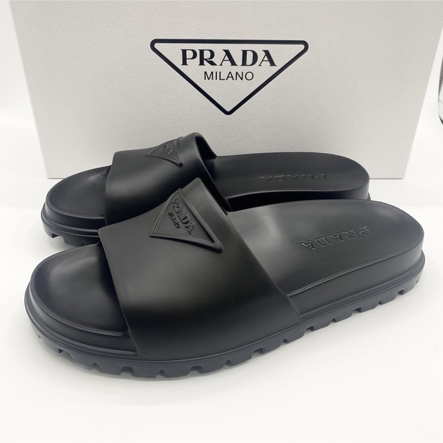 新品未使用！送料込み★PRADA★Logo Rubber サンダル