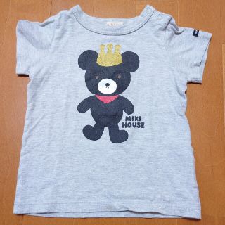 ミキハウス(mikihouse)のMIKIHOUSE original Tシャツ 80 くま グレー(Ｔシャツ)