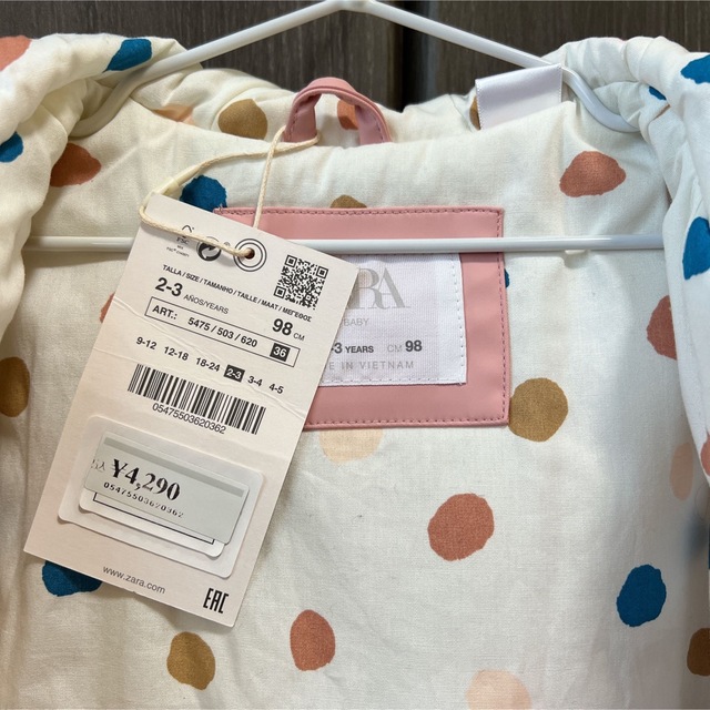 ZARA KIDS(ザラキッズ)の【新品‼️タグ付‼️】ZARA Baby コート　アウター キッズ/ベビー/マタニティのキッズ服女の子用(90cm~)(ジャケット/上着)の商品写真