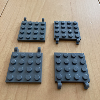 レゴ(Lego)のLEGO　正規品　新濃灰　バラパーツ　クリッププレート　4 x 4　4個(その他)