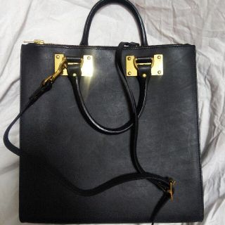 ソフィーヒュルム(SOPHIE HULME)のSOPHIE HULME 黒×マットゴールド アルビオン 2way(ショルダーバッグ)