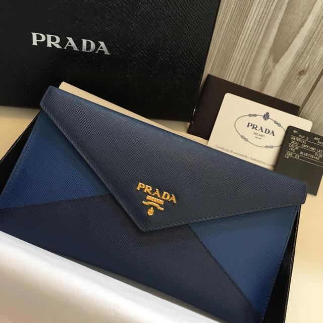 PRADA＊長財布＊ネイビー＊バイカラー