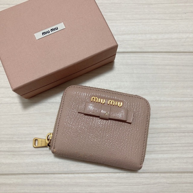 【翌日発送可】 miumiu 財布 コンパクトウォレット コインケース（箱付き）