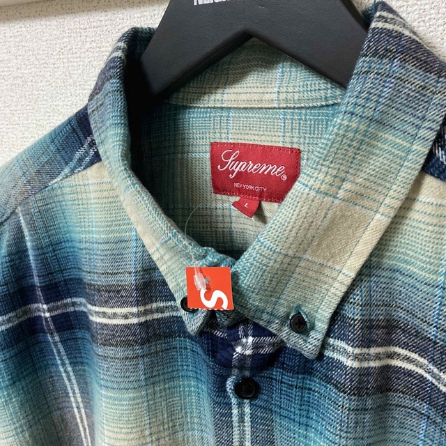 Supreme Shadow Plaid Flannel Shirt "Blue