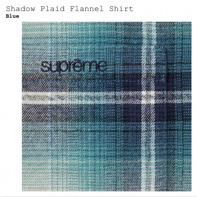 Supreme Shadow Plaid Flannel Shirt blue