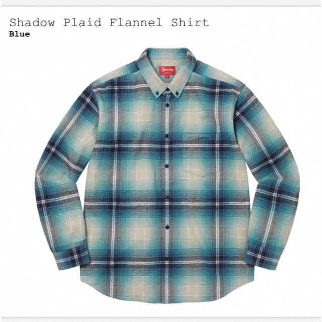 Supreme Shadow Plaid Flannel Shirt "Blue
