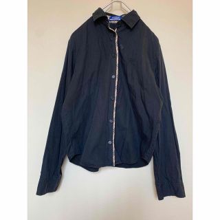 バーバリーブルーレーベル(BURBERRY BLUE LABEL)のBURBERRYブルーレーベル 黒×ノバチェック柄ブラウス(シャツ/ブラウス(半袖/袖なし))