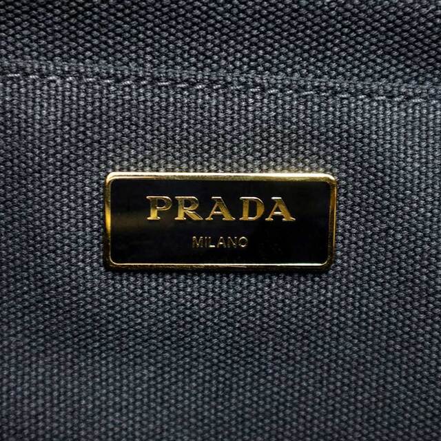 PRADA(プラダ)のプラダ カナパ 2way ショルダーバッグ ハンドバッグ 斜め掛け ファブリック キャンバス トライアングル 三角ロゴ ネロ ブラック 黒 1BG642  PRADA (未使用　展示品） レディースのバッグ(ハンドバッグ)の商品写真