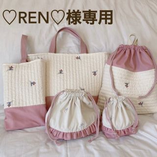 レッスンバッグ  コップ袋　お弁当袋set(外出用品)