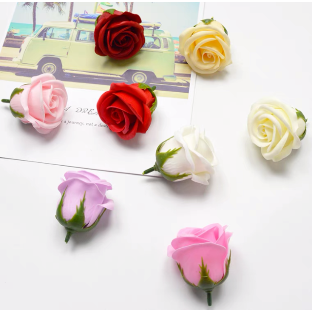 四重塔 【バラ】ソープフラワー20個 材料 花材 花束製作 造花装飾　石鹼の花