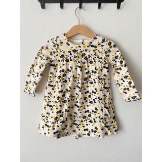 プチバトー(PETIT BATEAU)のPETITBATEAU  花柄ワンピース　24m(ワンピース)