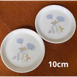 ウェッジウッド(WEDGWOOD)の【黒壺美品】ウェッジウッド★アイスローズ★ミニプレート　2枚（セカンドグレード）(食器)