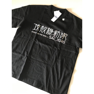 ジーユー(GU)の攻殻機動隊　Tシャツ　ビックT 黒ブラック　L コットン100%(Tシャツ/カットソー(半袖/袖なし))