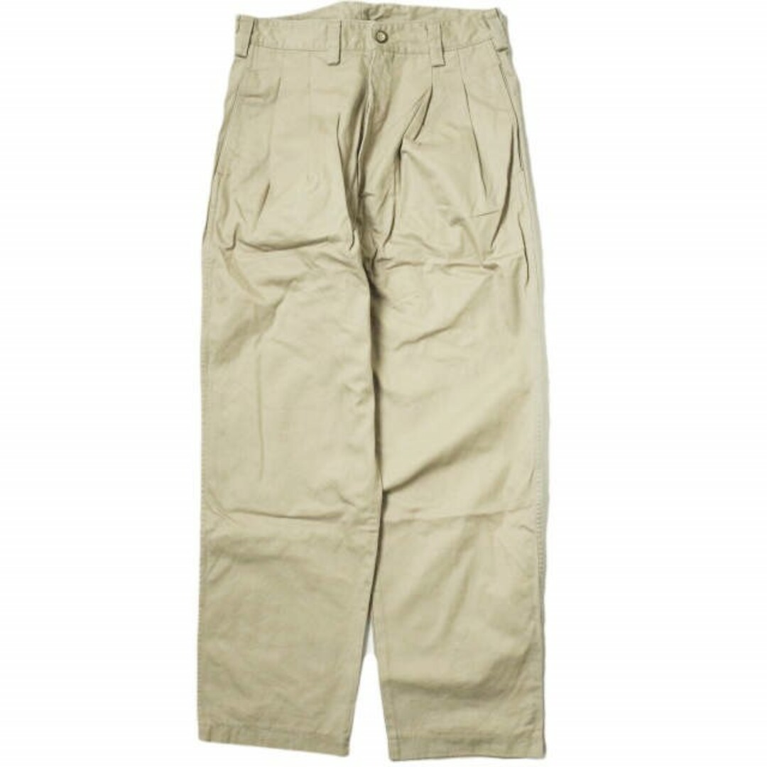 is-ness イズネス 日本製 AH EDITORIAL WIDE CHINO PANTS 長谷川昭雄 2タックワイドチノパンツ 16PT01T01 38 BEIGE テーパード ボトムス【is-ness】