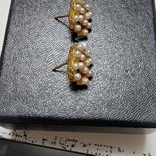 確実正規品★希少★　CHANEL　ゴールド　マトラッセ　パール　ピアス