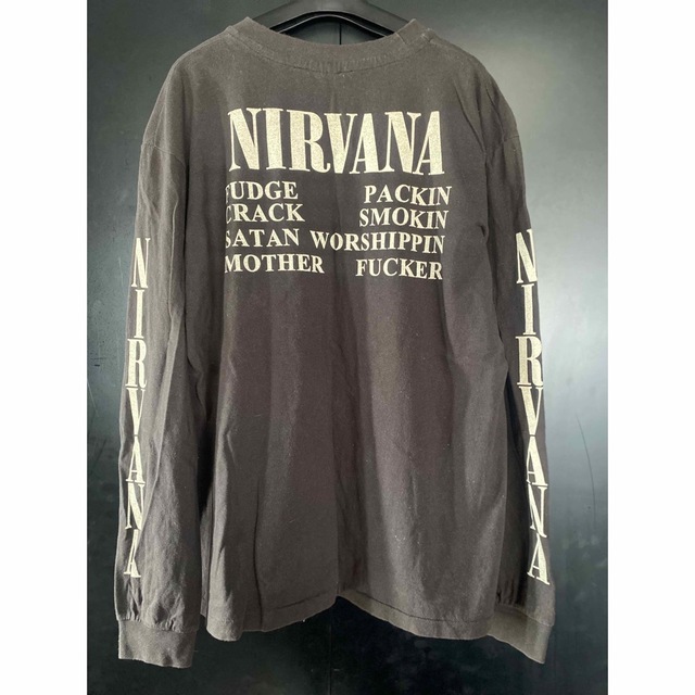 90'S NIRVANA ロンTシャツ　ブラック　サイズXL  USA製 メンズのトップス(Tシャツ/カットソー(七分/長袖))の商品写真