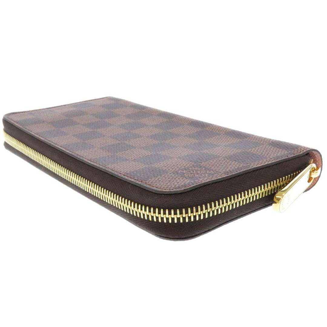 ルイヴィトン 長財布 ダミエ・エベヌ ジッピー・ウォレット N60046 LOUIS VUITTON ローズ・バレリーヌ