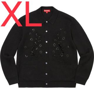 シュプリーム(Supreme)のSupreme Beaded Applique Cardigan Black(カーディガン)