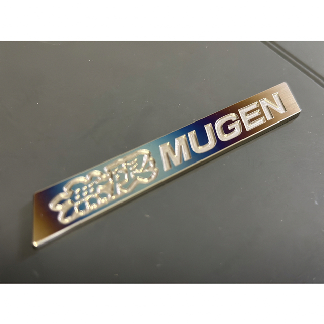 【廃盤レア】ホンダ無限　MUGEN　無限純正部品　チタンエンブレム　希少エンブレム