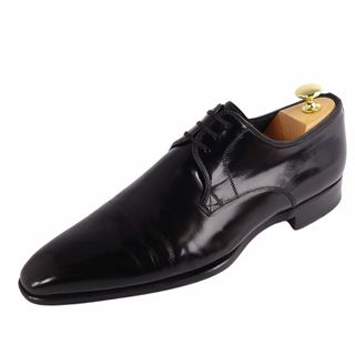 美品 マグナーニ MAGNANNI レザーシューズ ダービーシューズ プレーントゥ カーフレザー 革靴 メンズ 39(24.5cm相当) ブラック(ドレス/ビジネス)