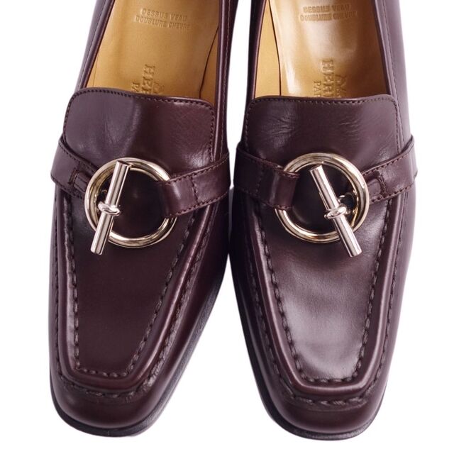 HERMES - 未使用 エルメス HERMES ローファー パンプス グレナン HERMES - 未使用 エルメス HERMES ローファー パンプス グレナン